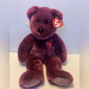 Ty Signature 2000 Purple Plush Bear